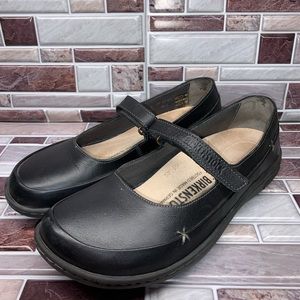 Birkenstock Iona Mary Jane Black Leather Shoes Women Size EU 38 US 7